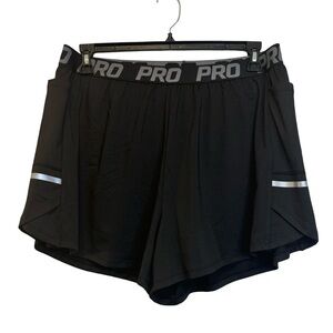 SHEIN Curve Black Running Shorts with Pockets Size 2XL NWOT ☀️